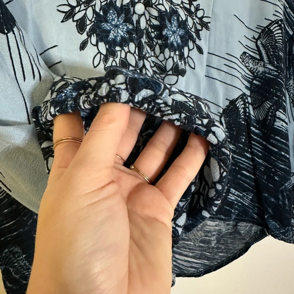 Free People Blue Birds of a Feather Top, Size Large - Picture 6 of 8